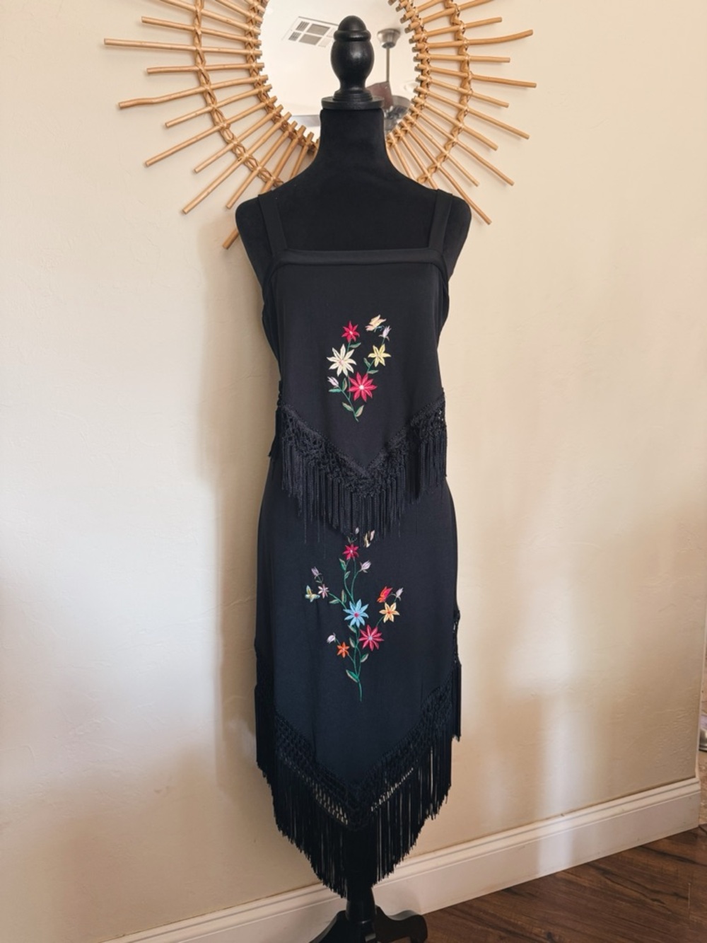 1990s Frederick’s of Hollywood Embroidered Fringe Set
